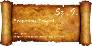 Szepessy Izmael névjegykártya